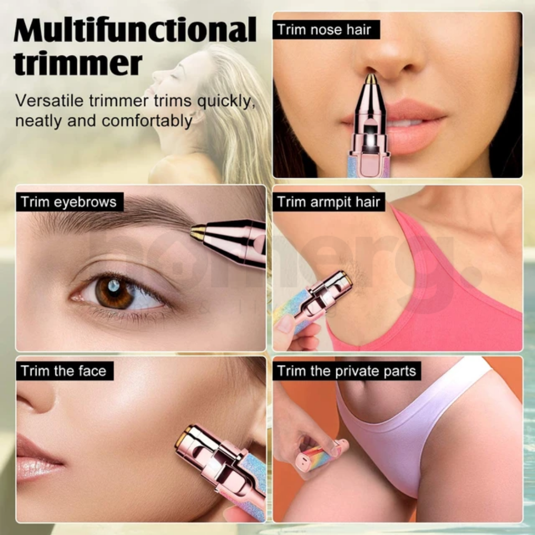 2 In 1 Rechargeable Flawless Eyebrow & Facial Hair Remover