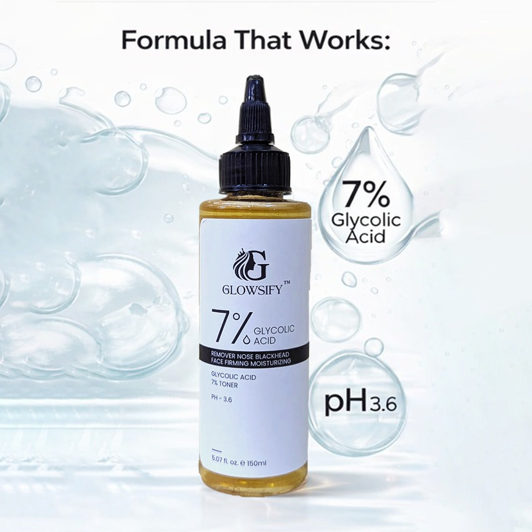 7% Glycolic Acid Toner - Exfoliating Face Toner for Blackheads & Glowing Skin (150ml)